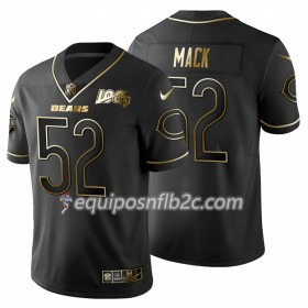 Camiseta Hombre NFL Chicago Bears Khalil Mack 52 Nike Negro Golden Edition 100th